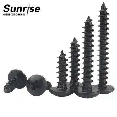 JISB 1111 Zwart Oxide Phillips Gekruiste Verzonken Truss Paddestoelkop Zelftappende Schroef